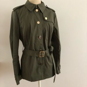 Tory Burch 12 military olive trench utility grace